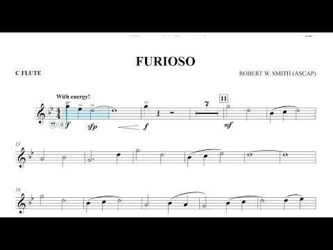 Furioso (Robert W. Smith) Flute Play Along