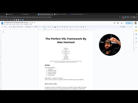 Alex Hormozi explains how to create the perfect VSL