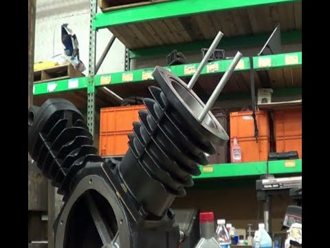 IR 2545 compressor Rings piston and head installed on this ongoing rebuild S1, E8