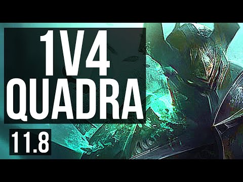 MORDEKAISER vs LUCIAN (TOP) | 1v4 Quadra, 17/1/3, Legendary, 6 solo kills | BR Diamond | v11.8