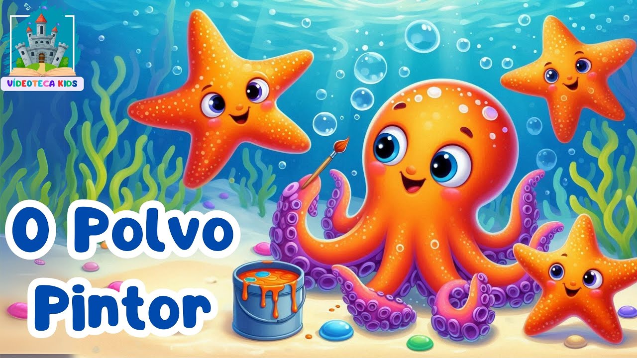 O POLVO PINTOR - História Infantil | #historiainfantilparadormir #historiainfantil #historinha