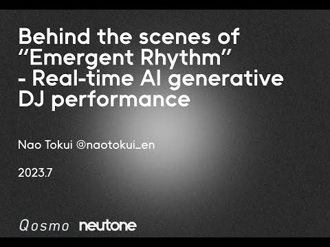 Talk at Harmonai hangout: Behind the scenes of "Emergent Rhythm"