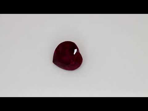 Red Tourmaline, heart cut, 3.29 ct Video