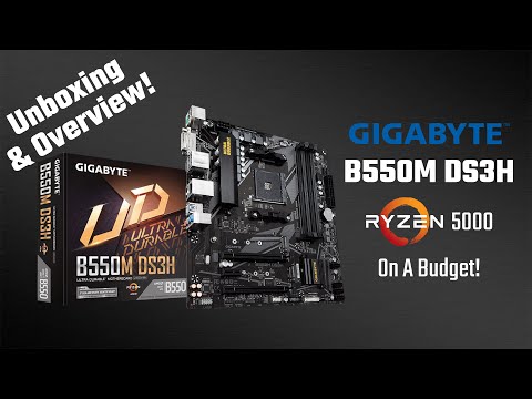 Pagrindinė plokštė Gigabyte Gigabaitas | B550M DS3H 1.0 | Procesorių šeima AMD | Procesoriaus lizdas AM4 | DDR4 DIMM | Atminties lizdai 4 | SATA jungčių skaičius 4 x SATA 6Gb/s jungtys | Lustų rinkinys AMD B | Mikro ATX video