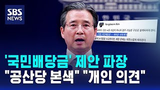 '국민배당금' 제안 파장.."공산당 본색" "개인 의견" / SBS