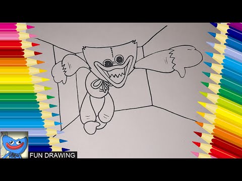Huggy Wuggy Coloring Pages | Poppy Playtime Coloring | how to draw