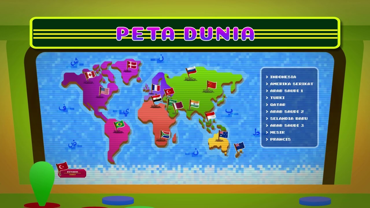 UI Game Retro 2d World Map