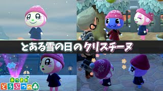 【あつ森】とある雪の日のクリスチーヌの1日に密着してみた！【ACNH】