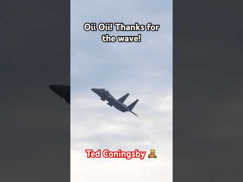 FANTASTIC APPRECIATION F-15 WING WAVE ON DEPARTURE • RAF LAKENHEATH #wingwave #depatures #f15