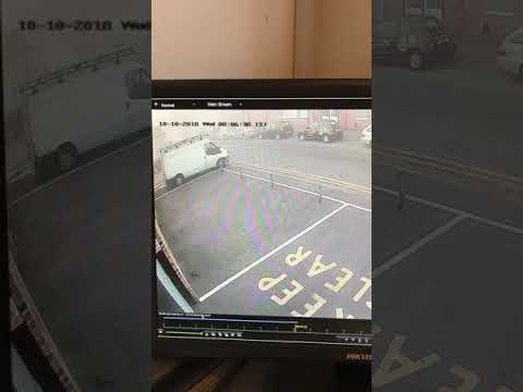 Car crash into bollards