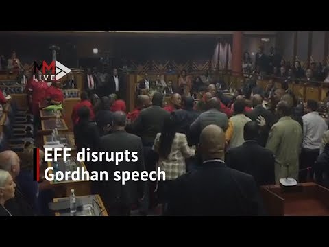 EFF disrupts Gordhan speech