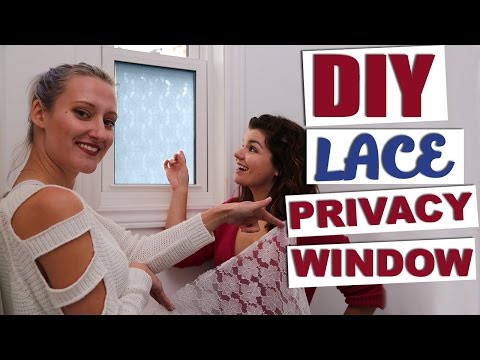 , title : 'DIY Lace Privacy Window | Basic Girls' Guide'