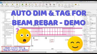Alpha BIM - Auto create Dim &amp; Tag for Beam Rebar 
