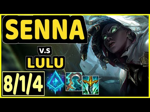 SENNA vs LULU - 8/1/4 KDA BOTTOM SUPPORT GAMEPLAY - EUW Ranked DIAMOND