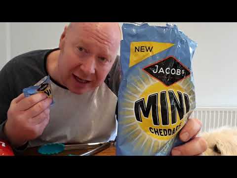 New flavoured Jacob's Cheddars with help from Labradoodle.