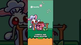 This BUNNY is a MASTER at roasting pigs! #webgame #gaming #animalgame #poki