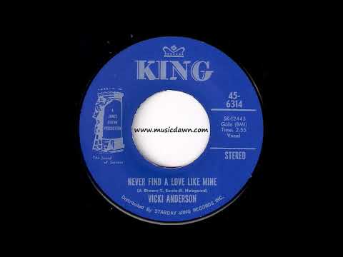 Vicki Anderson - Never Find A Love Like Mine [King] 70s Soul Ballad 45 Video