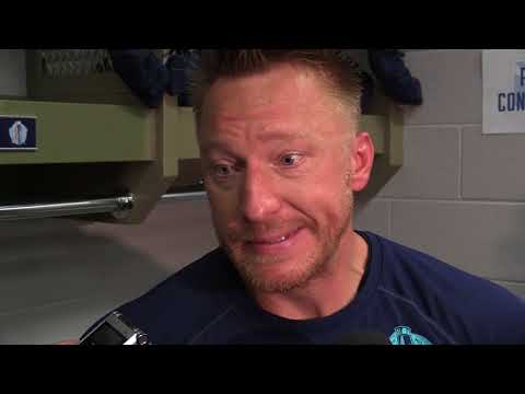 Team Europe player Marian Hossa after team practice