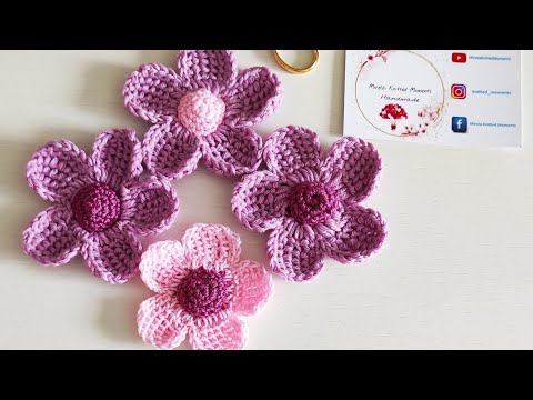 Crochet flower with five petals