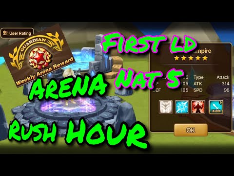 Summoners War - Pulled 1st LD Nat 5 & Arena Rush Hour 1/13/19
