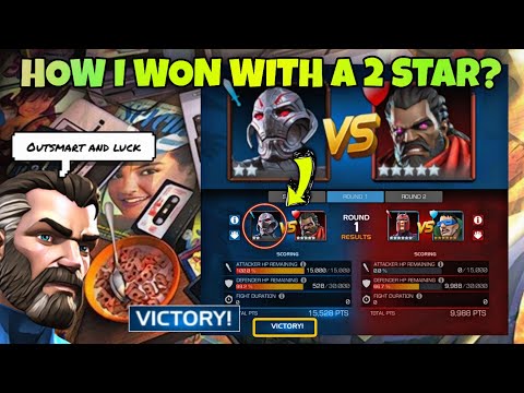 How I won using a 2 star attacker in the Battlegrounds? Ultra rare moment. | MCOC