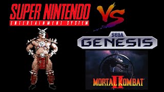 Mortal Kombat 2 SNES vs Sega Genesis.Music OST/sound comparison
