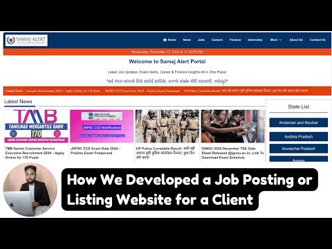 Job Posting Website for a Client — client website video
