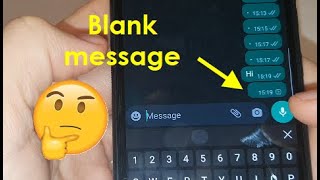 How to send a blank message in whatsapp How to wri