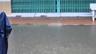 preview picture of video 'Long Xuyên sau một trận mưa, đường lộ có thể chèo xuồng đi được'