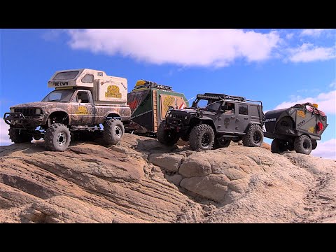 RC CWR Trailer Trailin in the Drumheller badlands