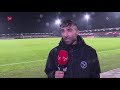 Agil Etemadi van Almere City FC kijkt terug op de wedstrijd tegen De Graafschap