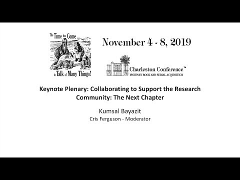 Keynote Plenary: Collaborating to Support the Research Community: The Next Chapter