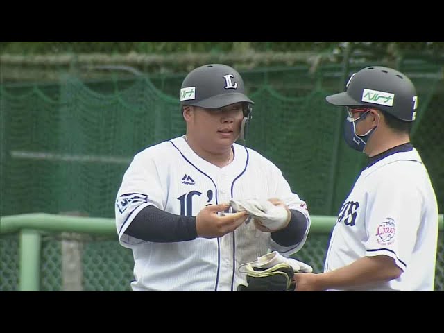 【ファーム】ドラ1ルーキー対決!! ライオンズ・渡部 三遊間を抜ける勝ち越しのタイムリーヒットを放つ!! 2021/6/8 L-S(ファーム)