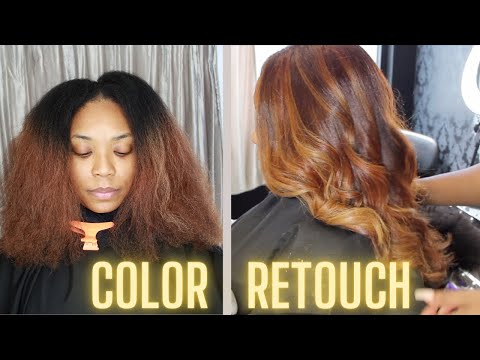 🍓👱🏽‍♀️Strawberry Blonde Highlights on Kinky/Curly...