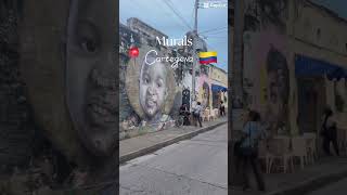 Murals of Cartegena #streetart #cartegena #solotravel #shorts