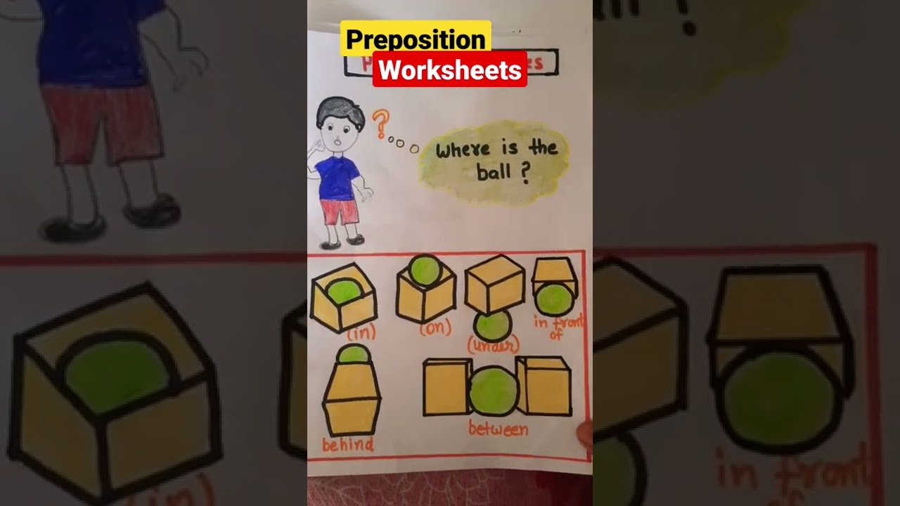 preposition worksheets for kids#shorts