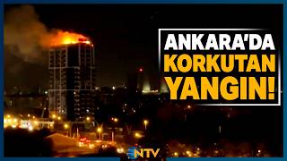 Ankara'da Bina Çatısında Yangın Çıktı | NTV