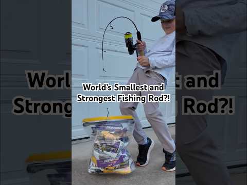 Ugly Stik Dock Runner - Worlds smallest and STRONGEST fishing rod!? 🎣 #fishing #shorts #challenge