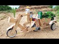 How To Make Four Wheels Rickshaw At Home From Wood Sticks Diy Mini Project