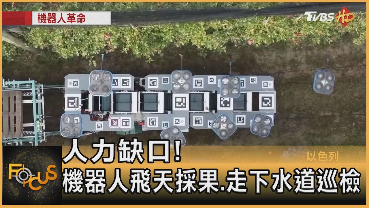 人力缺口!機器人飛天採果.走下水道巡檢