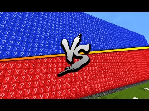 RED VS BLUE 2v2 LUCKY BLOCK WALLS! - Minecraft Mods #2