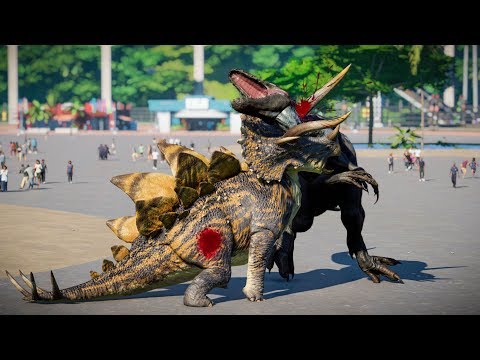 Stegoceratops, Indominus Rex, Sauropelta & Spinosaurus Breakout! Jurassic World Evolution