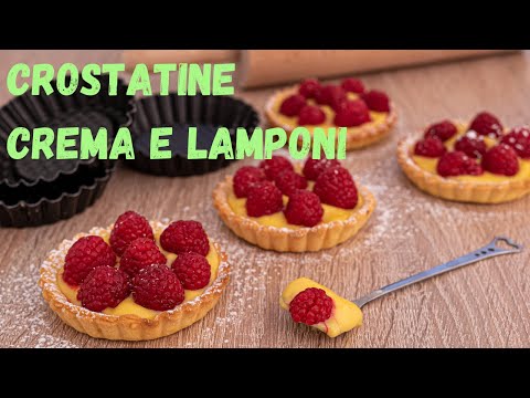 CROSTATINE CREMA PASTICCERA E LAMPONI