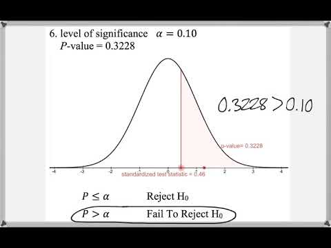 Math 209 : 9.2 #6, #7 (Statistics Tutorial : Hypothesis Testing Using P-Values)