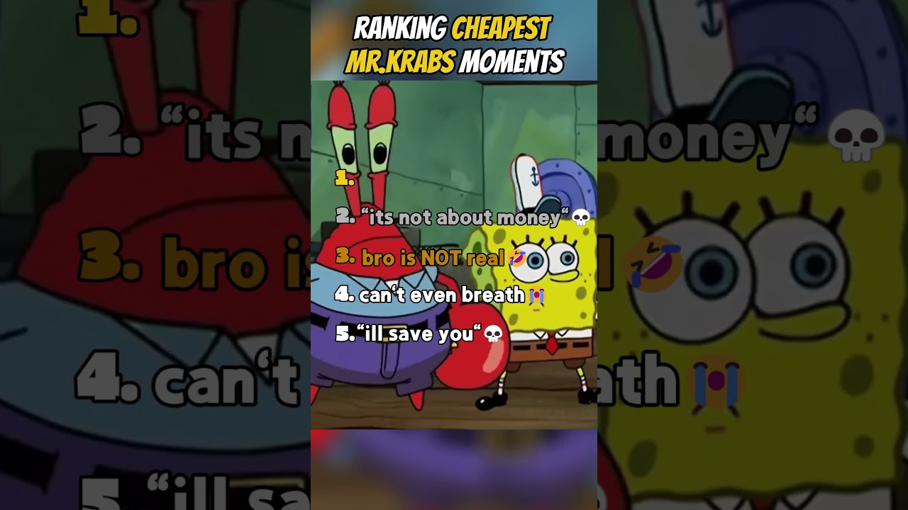 Ranking The Cheapest Mr. Krabs Moments 😭