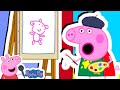 Oink Oink Peppa Song Peppa S Art Exhibition More Nursery Rhymes Kids Songs