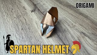 Origami Spartan Helmet Tutorial | How to Make Origami Spartan Helmet from ONE Sheet of Paper Easy