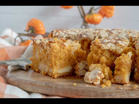Pumpkin Almond Cake Squares