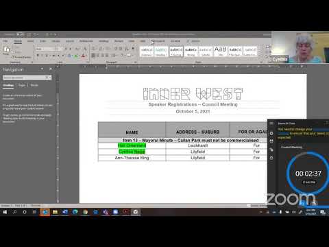 Inner West Extraordinary Council meeting - 5 October 2021 - Part 1 of 2