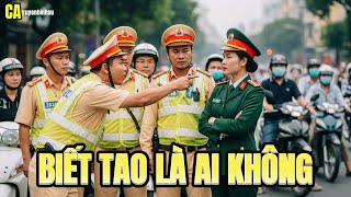 Traffic police officers blocked the road to check a female army special forces colonel and the wa...